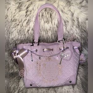NWT Custom Juicy Couture Exclusive Velour Lilac Mist Juicy Tale Daydreamer Tote
